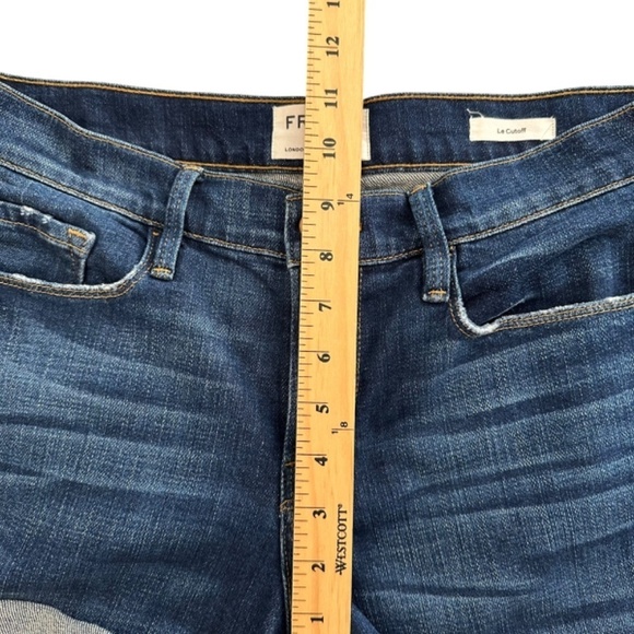 FRAME Shorts Le Cuttoff Denim Shorts Womens Size 28 Beach Weekend Made in USA - Picture 11 of 16